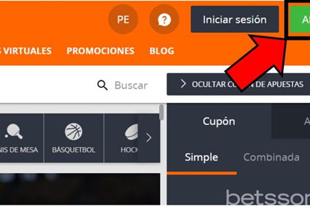¿Cómo registrarse en Betsson?