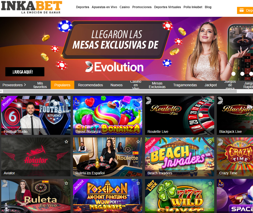 inkabet casino en vivo