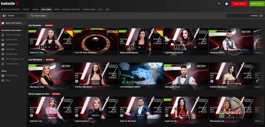 Casino en vivo Betsafe