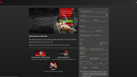 ¿Cómo registrarse en Betsafe?