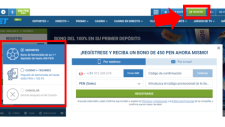 ¿Cómo registrarse en 1xbet?