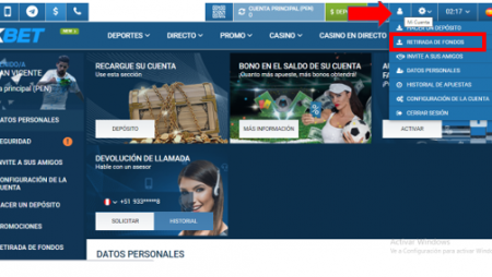 ¿Cómo retirar en 1xbet?